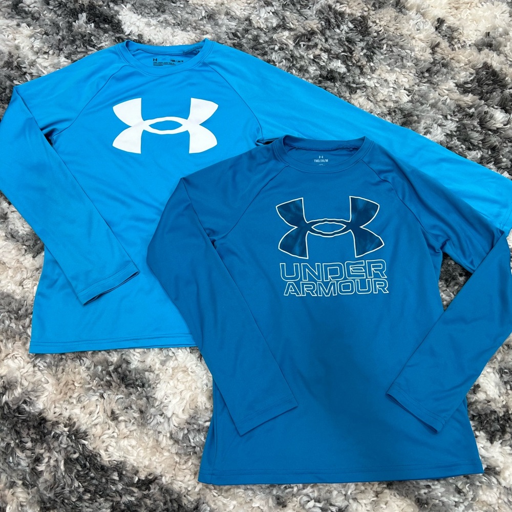 Under Armour Blue Long Sleeve Shirts